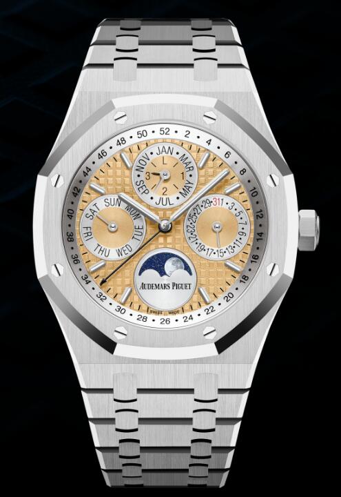 26611PT.OO.1220PT.01 Fake Audemars Piguet Royal Oak Perpetual Calendar 41 Platinum watch